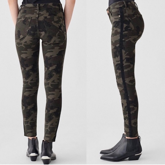 DL1961 Jeans Womens Camo Florence Ankle Boho Skinny Stretch Denim Size 28 - Picture 2 of 10